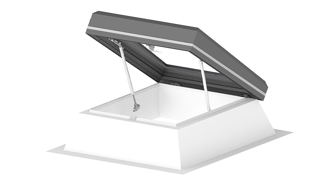 Flachdach Fenster Dachausstieg manuelle Öffnung