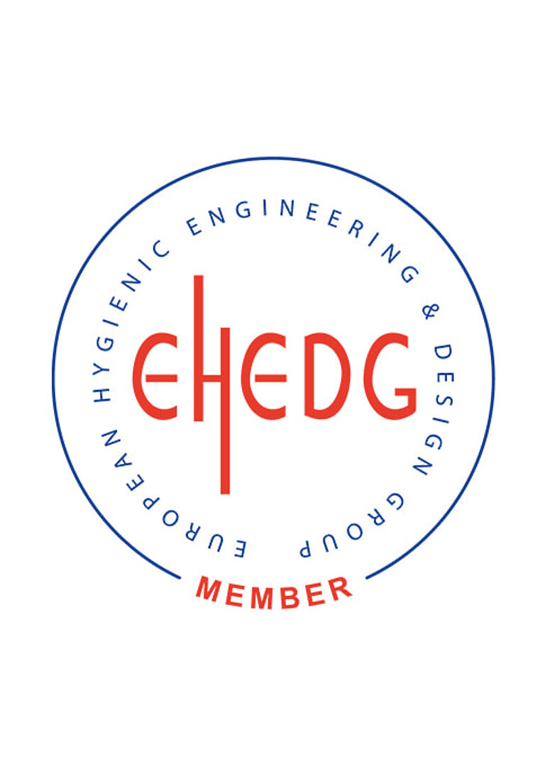 Logo der European Hygienic Engineering & Design Group (EHEDG) mit dem Wort "Member" darunter