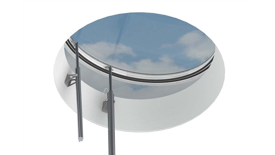 Spindelhuböffner 24 V | tandem Flachdach Fenster rund Spindelhuböffner